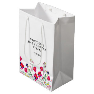 Mexican Flowers Baby shower Fiesta Medium Cadeauzakje