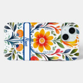 Mexican Flowers Design stoere Hoesje-mate Case-Mate iPhone Case (Achterkant (horizontaal))