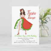 Mexican Folk Dancer - 30th Birthday Fiesta Kaart (Staand voorkant)