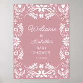 Mexican Girl Baby shower Welkom Poster (Voorkant)