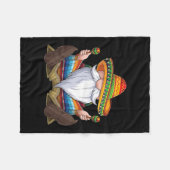 Mexican Gnome Cinco De Mayo Serape Poncho men Fleece Deken (Voorkant (Horizontaal))