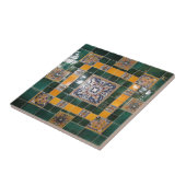 Mexican Green Talavera Style Tile-werk Tegeltje (Zijkant)