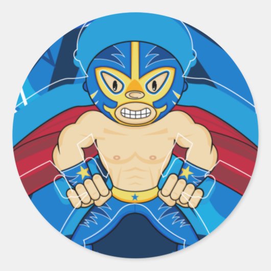 Mexican Luchador Wrestler Sticker (Voorkant)