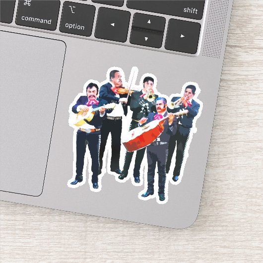 Mexican Mariachi Band Sticker (Detail)