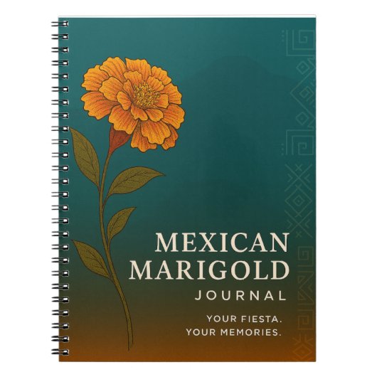 Mexican Marigold Journal: Nature-Inspired Notebook Notitieboek (Voorkant)