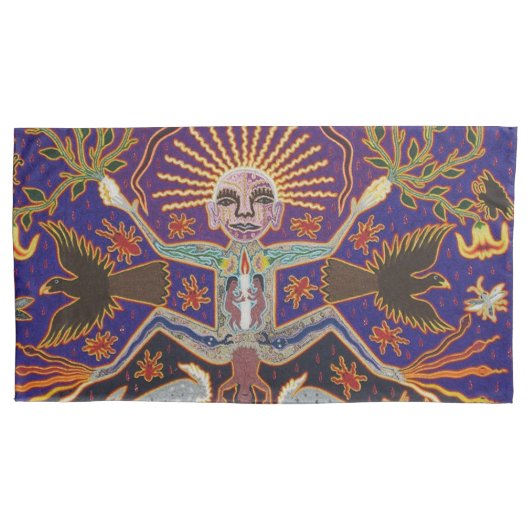 Mexican Mayan Aztec Goddess Ethnic Tribal Art Boho Kussensloop (Voorkant)