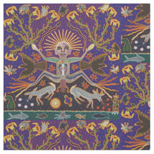 Mexican Mayan Aztec Goddess Ethnic Tribal Art Boho Stof