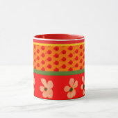 Mexican Mug with Designs Greens and Red (Centre)