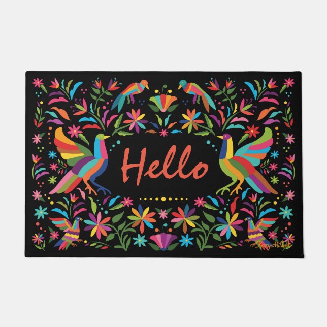 Mexican Otomi Doormat Deurmat (Voorkant)
