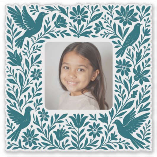 Mexican Otomí Tenango Talavera with Photo Sticker (Voorkant)