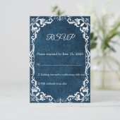 Mexican Papel Picado Wedding RSVP Card (Debout devant)