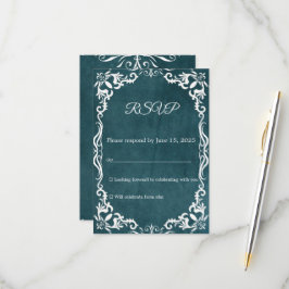 Mexican Papel Picado Wedding RSVP Card Kaartje