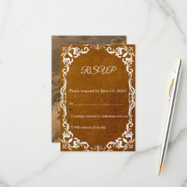 Mexican Papel Picado Wedding RSVP Card Kaartje