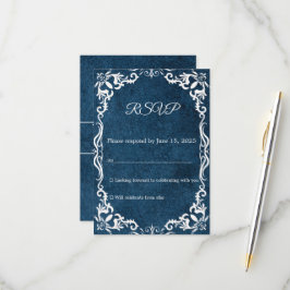 Mexican Papel Picado Wedding RSVP Card Kaartje