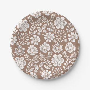Mexican Pattern Baby shower Terracotta Papieren Bordje