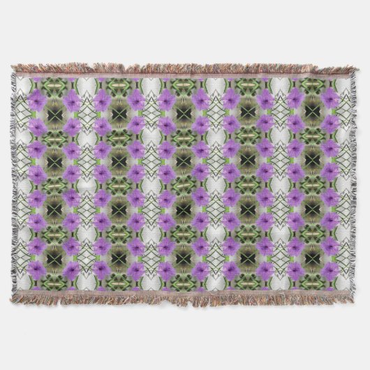 Mexican Petunias en Latticework Deken (Voorkant)