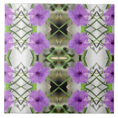 Mexican Petunias en Latticework Tegeltje (Voorkant)