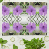 Mexican Petunias en Latticework Theedoek (Gevouwen)
