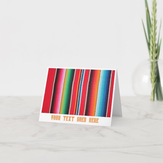 Mexican Poncho Serape card Sjabloon – Aangepaste t (Voorkant)