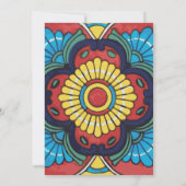 Mexican red talavera tile kaart (Achterkant)