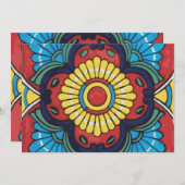 Mexican red talavera tile kaart (Voorkant / Achterkant)