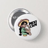MexiCAN-Stickers Ronde Button 5,7 Cm (Voorkant /achterkant)