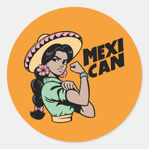 MexiCAN-Stickers Ronde Sticker