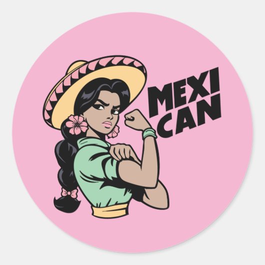 MexiCAN-Stickers Ronde Sticker (Voorkant)