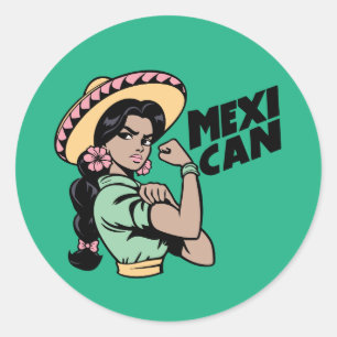 MexiCAN-Stickers Ronde Sticker