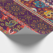 Mexican style traditional fabric patchwork abstrac cadeaupapier (Hoek)