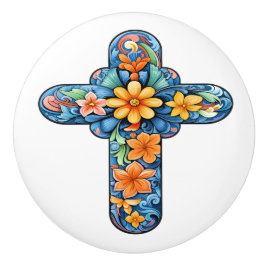 Mexican Talavera Cross Ceramic Knob Keramische Knop