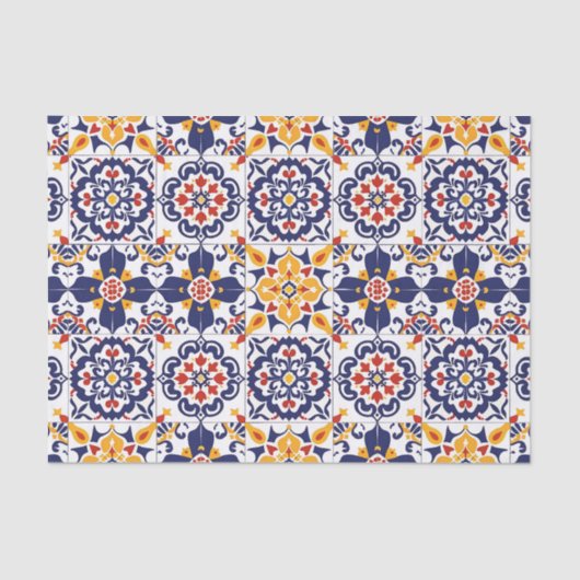 Mexican Talavera Pattern Tissuepapier (Voorkant)