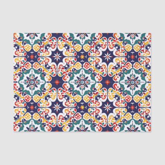 Mexican Talavera Pattern Tissuepapier (Voorkant)