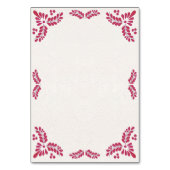 Mexican Talavera Red Floral Minimalist Wedding Kaart (Achterkant)