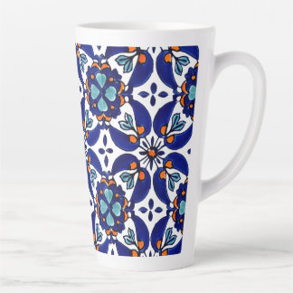 Mexican Talavera Terracotta Tegel Design No. 1 Latte Mok