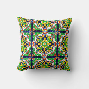 Mexican Talavera Terracotta Tegel Design No. 4 Kussen