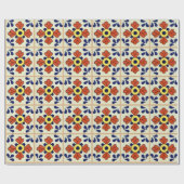 Mexican Tile Blue Mosaic Southwest Style Cadeaupapier (Vlak)