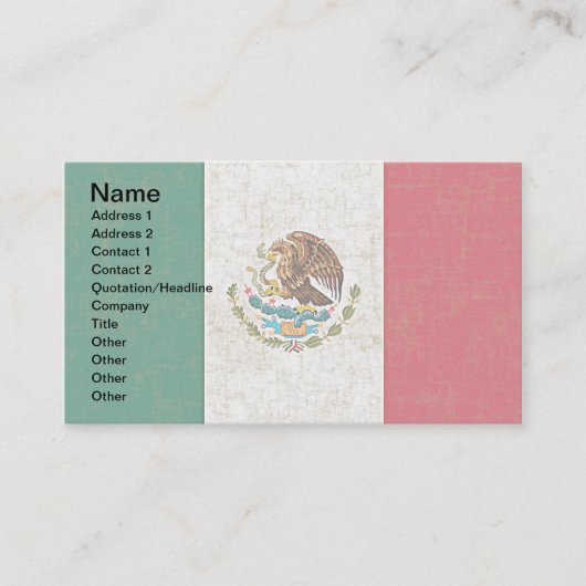 MEXICAN VLAG Visitekaartjes (Voorkant)