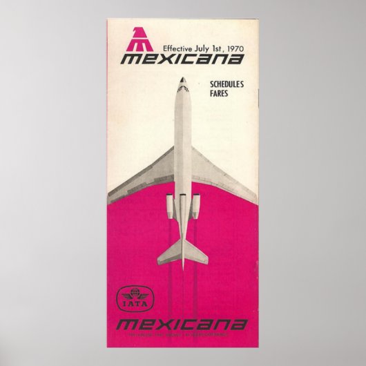  Mexicana Airline Travel Poster (Voorkant)