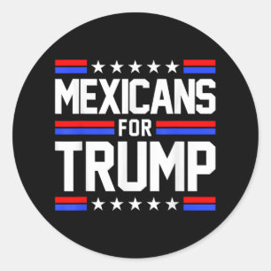 Mexicanen voor Trump 2024 Mexico VS vriendschapsvl Ronde Sticker