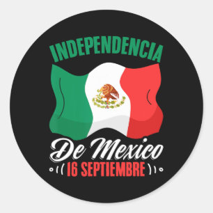 Mexico 16 september Mexicaanse onafhankelijkheid Ronde Sticker
