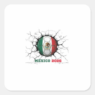 "Mexico 2026: Trots en Passie Vierkante Sticker