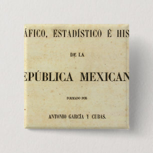 Mexico 7 vierkante button 5,1 cm
