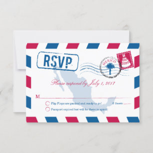 Mexico Airmail Wedding RSVP
