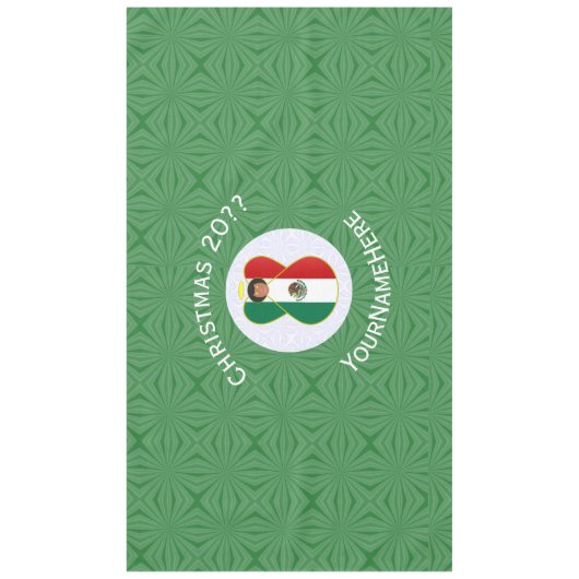 Mexico Angel Christmas Flag Personalize Horizontal Tafelkleed (Voorkant)