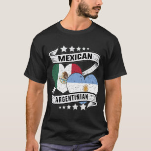 Mexico Argentinië Vlag half Mexicaans Argentijns T-shirt