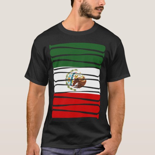 Mexico Baseball Flag for Mexican Baseball Fans T-shirt (Voorkant)