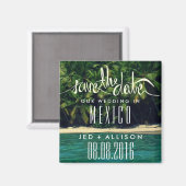 Mexico Beach Bruiloft Save the Date Magnet Magneet (Voorkant / Achterkant)