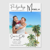 Mexico Beach Destination Wedding Save the Date (Voorkant)