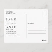 Mexico Beach Destination Wedding Save the Date Briefkaart (Achterkant)